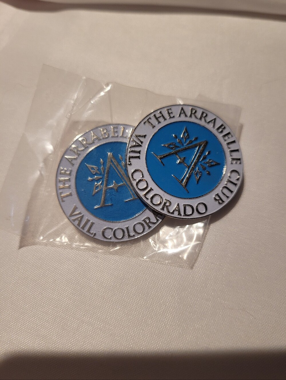 The Arrabelle Club Vail Colorado Blue Enamel Pin (Set of 2)